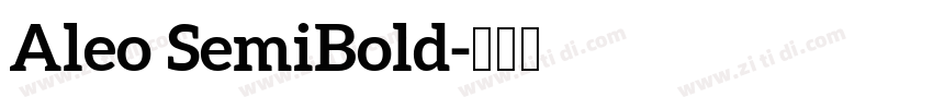 Aleo SemiBold字体转换
